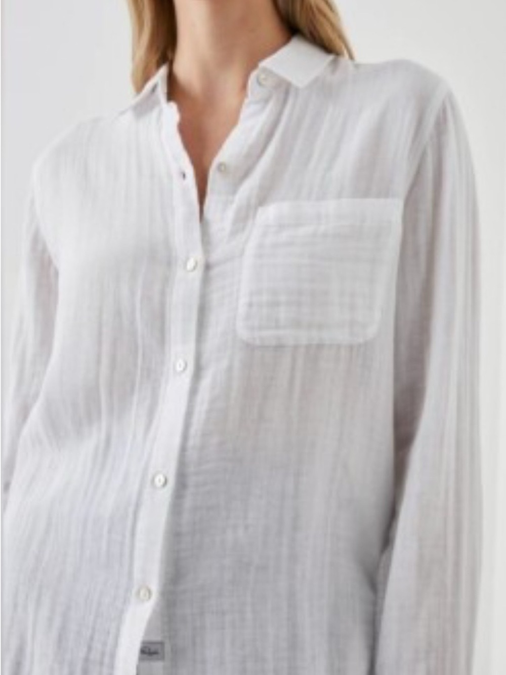 Classic White Button-Down Shirt - Lightweight Cotton